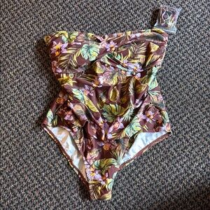 Shade & Shore Tropical Floral One-Piece Swimsuit